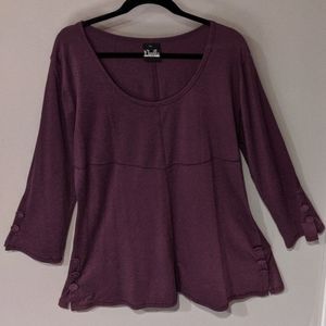 Top/tunic - purple color with big button detail